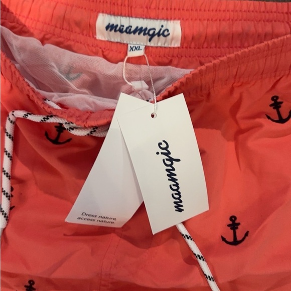 NWT Coral Swim Shorts with Anchor Print - Picture 5 of 5
